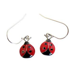 NEW Ladybug Pierced Earrings on Stainless Wires - Bug Nature  Jewelry Gift